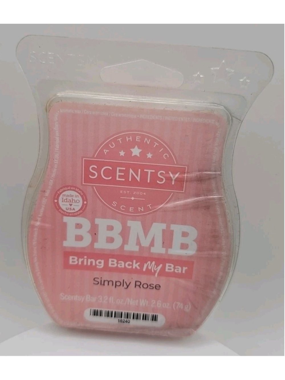 Scentsy Simply Rose Wax Bar Tarts Melt BBMY Bring Back My Bar